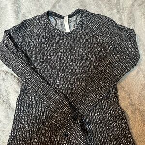 Lululemon Athletica Black and White Long Sleeve Tee